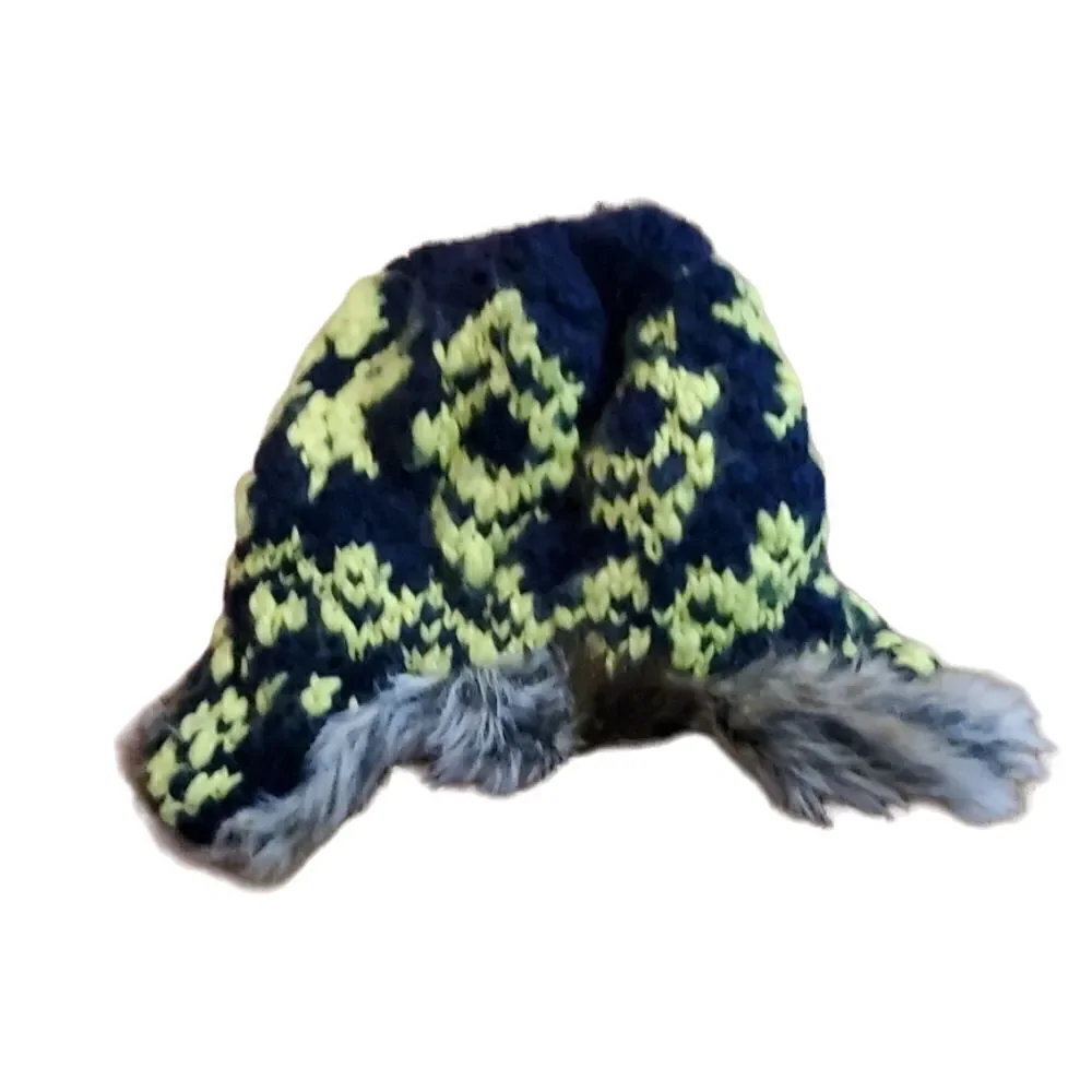 77kids Fleece Lined Furry Sweater Hat